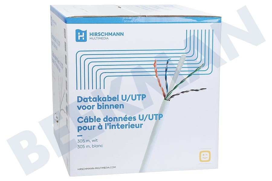 Hirschmann INKA CAT 6 Dca/305m Shop UTP Cat6 Datakabel 305m Doos, Wit