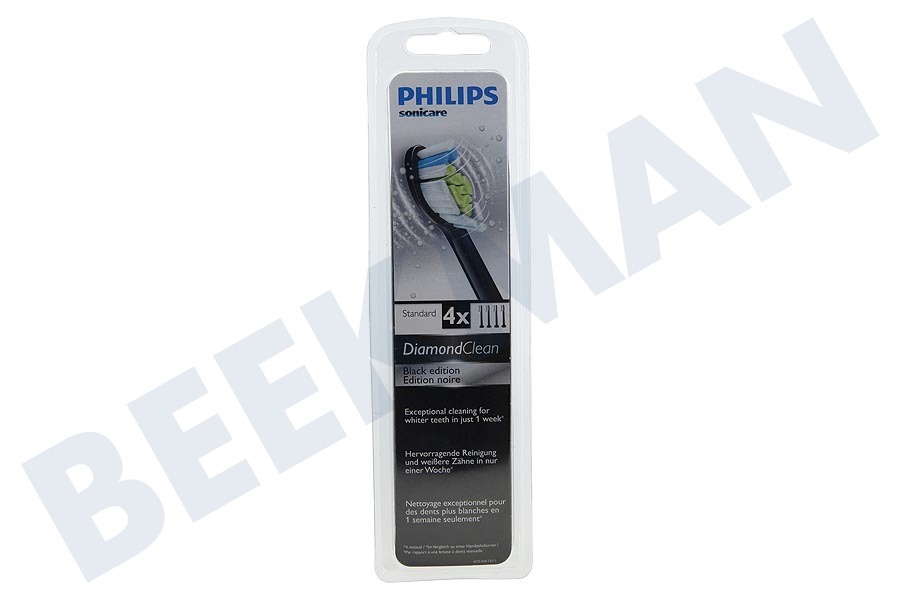 Philips HX6064/33 DiamondClean Standaard Sonische Opzetborstels Black