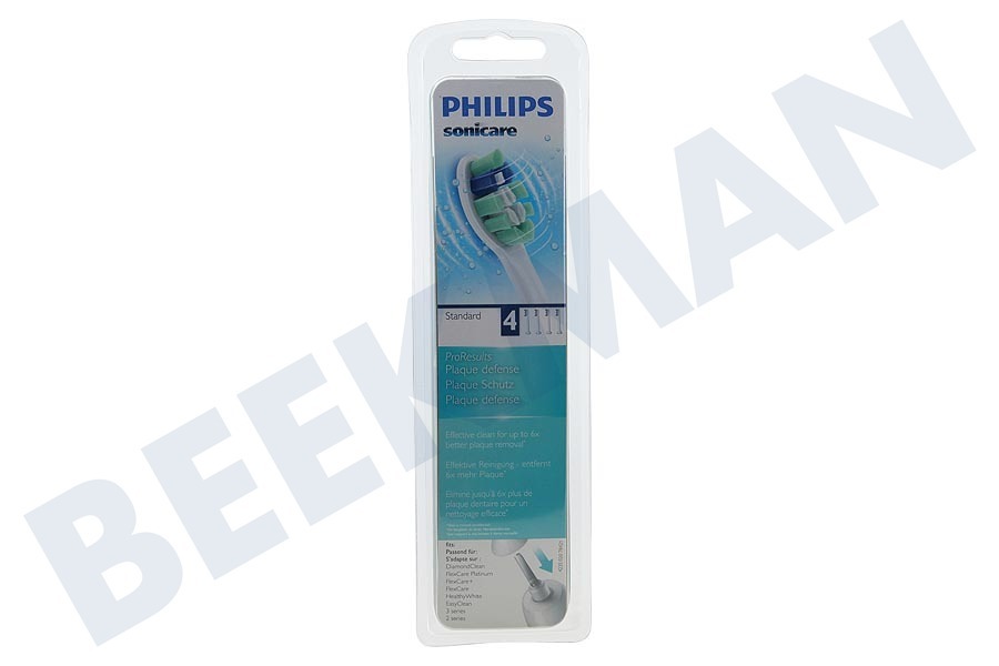 Philips HX9024/07 ProResults Plaque Control Standaard Opzetborstels, 4 st.