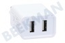 Nokia USB oplader 230V 2,1A/5V 2-poort wit