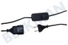 Exin Snoerdimmer 2x0.75mm2 40-200W zwart 1.7M