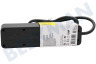 Q-Link Steckdosenleiste 3x 1,5 mm2. 1,5 Meter Schwarz, mit flachem Stecker
