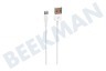 Lenco USB Kabel Apple Lightning 100cm Wit