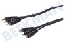 Easyfiks Tulp Kabel 3x RCA Male-3x RCA Male, 2.5 meter, Verguld