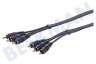 Easyfiks Tulp Kabel Component Kabel, 3x Tulp RCA Male - 3x Tulp RCA Male