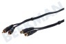 Easyfiks Tulp Kabel 2x RCA Male-2x RCA Female, 1.2 meter, Verguld