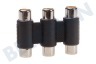 Easyfiks Tulp Adapter 3x Contra RCA Female - 3x Contra RCA Female