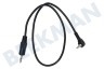Easyfiks Jack Kabel 2 x 3.5mm Stereo Male haaks, recht, 0.5 meter