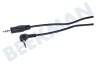 Easyfiks Jack Kabel 2 x 3.5mm Stereo Male haaks, recht, 0.5 meter