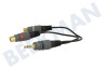 Universell Klinken-Adapter-Kabel 3,5 mm Stecker - 2x Cinch Contra RCA Buchse
