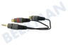 Universell Klinken-Adapter-Kabel 3,5 mm Stecker - 2x Cinch Contra RCA Buchse