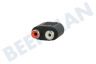 Easyfiks Klinken-Stecker-Adapter 3,5 mm auf Cinch Contra RCA-Buchse 2x