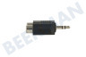 Easyfiks Klinken-Stecker-Adapter 3,5 mm auf Cinch Contra RCA-Buchse 2x
