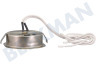 Etna Abzugshaube Lampe Spot komplett, Chrom-Rand