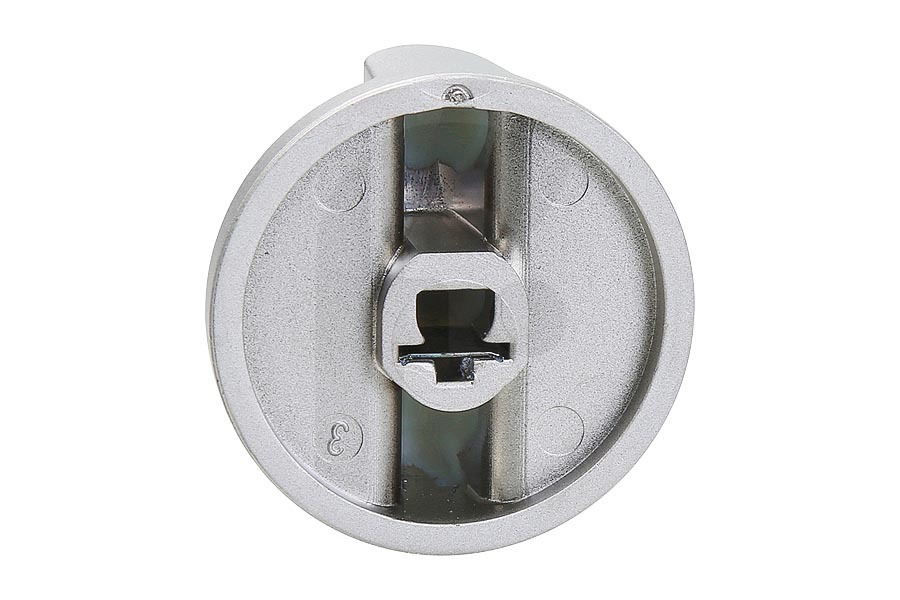 Pelgrim Cocina & Encimera Botón Pomo de gas, plateado