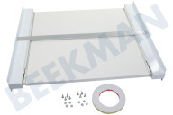 Universeel 60301200 Wasmachine Combirand Aluminium met Werkblad XL geschikt voor o.a. Wasmachine en warmtepompdrogers