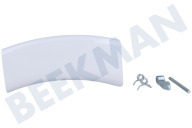 Alternative 4055186607 Waschmaschine Türgriff geeignet für u.a. EWS106417W, EWF126311W komplett, weiß, mit Türhaken geeignet für u.a. EWS106417W, EWF126311W