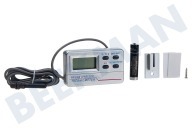 Universeel 9029792844 E4RTDR01 Digitale Diepvriezer Thermometer met Alarm Signaal, Koelkast/Vriezer geschikt voor o.a. Diepvriezers, koelkasten