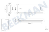 Neff 11044421 Koelkast Vriezerdeur geschikt voor o.a. KIL42NFF0, KI42LVSE0 Compleet inclusief greep en afdichting geschikt voor o.a. KIL42NFF0, KI42LVSE0