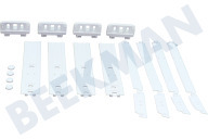 Ignis 481231019131 Koelkast Set deurgeleiders, wit geschikt voor o.a. ARG3401LH, KVIE3009A