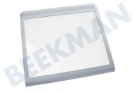 KitchenAid 481010358148 Koelkast Glasplaat geschikt voor o.a. WSG6288AM, WSN5583AW 395x342mm met strip geschikt voor o.a. WSG6288AM, WSN5583AW