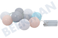 Benson 013111  Lichtsnoer "Cotton Ball" 10 LED geschikt voor o.a. Binnen, IP20, 1,52 meter