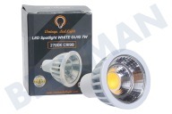 Vintage LedLight 0087  LED Spotlight GU10 White 7W 2700K geschikt voor o.a. Dimbaar, 7W, 2700K