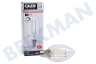 Calex 1101005300  1105005300 Calex LED volglas Filament Kaarslamp Helder 3,5W 250lm geschikt voor o.a. E14 B35 Helder Dimbaar