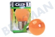 Calex  473429 Calex LED Kleurlamp Oranje 240V 1W E27 geschikt voor o.a. E27 P45 1W 12Lm 240V