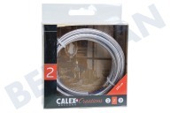 Calex 940220 Calex Textiel Omwikkelde  Kabel Metallic Grijs 1,5m geschikt voor o.a. Max. 250V-60W