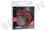 Calex 940224 Calex Textiel Omwikkelde  Kabel Metallic Bruin 1,5m geschikt voor o.a. Max. 250V-60W