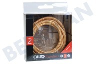 Calex 940222 Calex Textiel Omwikkelde  Kabel Metallic Goud 1,5m geschikt voor o.a. Max. 250V-60W