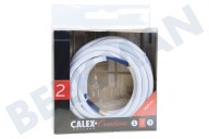 Calex 940260 Calex Textiel Omwikkelde  Kabel Wit 3m geschikt voor o.a. Max. 250V-60W