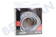 Calex 940270 Calex Textiel Omwikkelde  Kabel Metallic Grijs 3m geschikt voor o.a. Max. 250V-60W