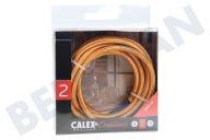 Calex 940266 Calex Textiel Omwikkelde  Kabel Goud 3m geschikt voor o.a. Max. 250V-60W