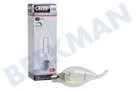 Calex  1101005600 LED volglas Filament Tip-Kaarslamp Helder 3,5W E14 geschikt voor o.a. E14 BXS35 Helder Dimbaar
