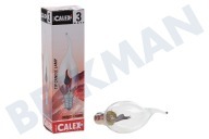 Calex  439636 Calex Tip Kaarslamp 240V 3W E14 flickervlam 35x126 geschikt voor o.a. E14 BXS35 Flickervlam