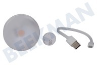 Calex  4001000200 Spot On Oplaadbare Pucklight geschikt voor o.a. 30 Lumen, 2700K Warm White