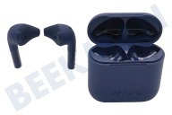 Universeel DEFD4214  True Go Slim Earbud, Blauw geschikt voor o.a. Draadloos, Bluetooth 5.0, USB-C