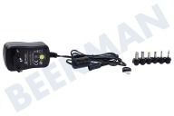 Benson 012809  Netadapter geschikt voor o.a. Incl. 6 pluggen Universeel 2000 Mah 3-12V gestabiliseerd geschikt voor o.a. Incl. 6 pluggen