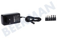HQ Power PSS6EMV26  Netadapter geschikt voor o.a. incl. 6 pluggen Universeel 2500 Mah 3-12V gestabiliseerd geschikt voor o.a. incl. 6 pluggen