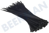 Universeel 006664  Bundelbandjes geschikt voor o.a. Tie-wrap 300x3.6 mm zwart geschikt voor o.a. Tie-wrap