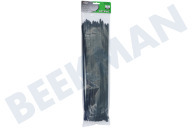 Universeel 006678  Bundelbandjes geschikt voor o.a. Tie-wrap 450x7.8 mm Zwart, 50 Stuks geschikt voor o.a. Tie-wrap