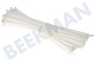 Universeel 006667  Bundelbandjes geschikt voor o.a. Tie-wrap voor droger 370x5,0 mm wit geschikt voor o.a. Tie-wrap voor droger