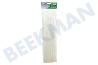 Universeel 006677  Bundelbandjes geschikt voor o.a. Tie-wrap 450x7.8 mm wit geschikt voor o.a. Tie-wrap