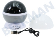 Benson 014174  Ledlamp geschikt voor o.a. Baby, kinderkamer LED Nachtlampje Sterren Projector geschikt voor o.a. Baby, kinderkamer