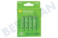 GP GPRCK210AA745C2  LR6 ReCyko+ AA 2100 - 4 oplaadbare batterijen geschikt voor o.a. 2000mAh NiMH