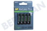 GP GPRCP200AA765C4  LR6 ReCyko+ Pro Photoflash AA 2000 - 4 oplaadbare batterijen geschikt voor o.a. 2000mAh NiMH