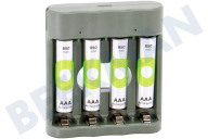 GP GPRCKCHB441U229 B441 USB  Batterijlader Recyko 4x AAA 850mAh geschikt voor o.a. + 4 AAA 850mAh batterijen  Nimh HR03