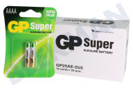 GP GPSUP25A615C2  LR61 Super Alkaline AAAA geschikt voor o.a. Super Alkaline